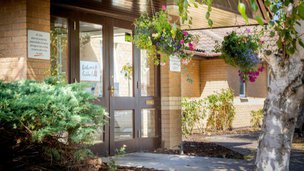 Godden Lodge, entrance to home 