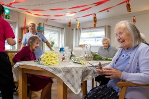 Greenhill Care Home - Flower arranging activity