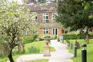 Landscaped gardens at Halliwell Care Home