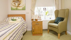 Highclere Care Home in Milton Keynes, resident bedroom