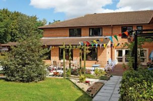 Highclere Care Home in Milton Keynes, garden view