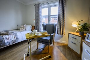 Highgate Care Home in Glasgow, bedroom