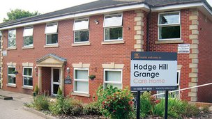 Hodge Hill Grange in Birmingham, outside care home