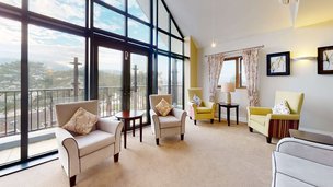 The Hollies, Dursley, lounge with views