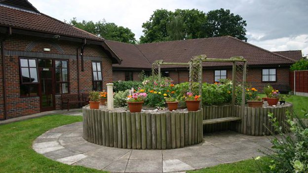 Hollymere House General Nursing Home in Crewe, garden