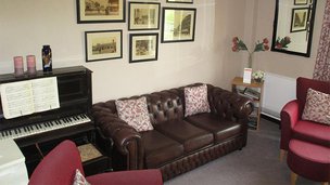 Holmwood Nursing Home in Norton Lees Sheffield, lounge with piano