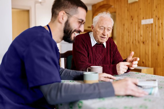 AAA Healthcare Preston, carer and client