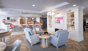 Henbrook House, part of the Connaught Care Collection, lounge / bar area 