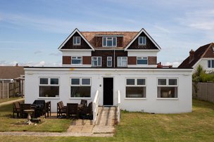 Hooklands Care Home, Bracklesham Bay, seafront garden
