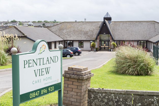 Pentland View Care Home in Thurso sign