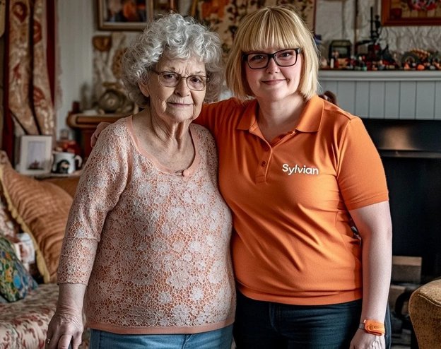 Sylvian Care Kingston Live in, Epsom, client and carer