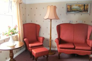 Larchwood, red chairs 