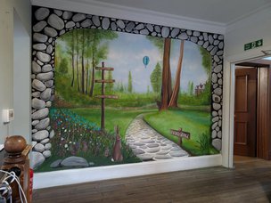 Linford Grange, Newport, wall mural 