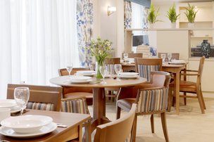 The Meadowcroft Care Home in Tooting, dining area 