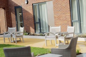 The Meadowcroft Care Home in Tooting, garden area 