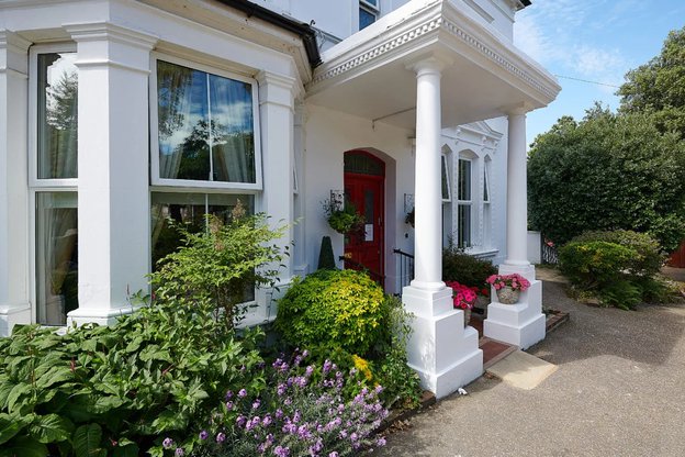 Mulberry House in St Leonards On Sea, front porch to home