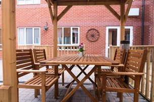 Northview Lodge Nursing Home in Sunderland, patio