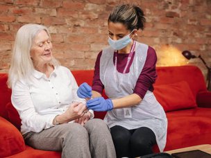 Home-instead Beverly and Hull - Carer giving injection 