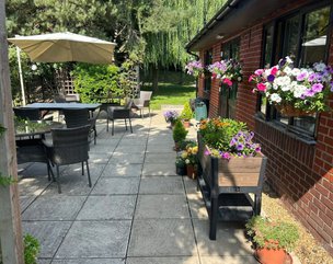 Olive House, Norwich, patio