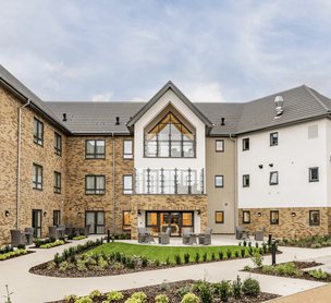 Olney Meadows, front of the building. 