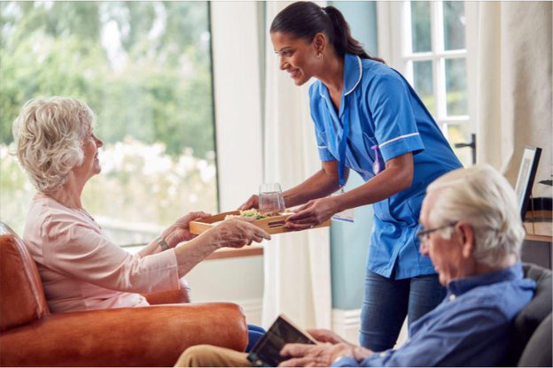 Clareege Care Live in, London, client and carer