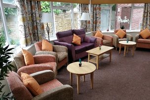 Overdene House Care Home in Winsford, conservatory