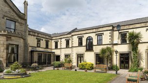 Pendleton Court Care Home in Salford, courtyard