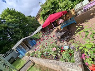 Orchard House - garden flowerbeds