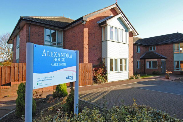 Alexandra House Care Home in Gateshead front exterior of home