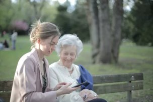 GoodOaks Homecare Mid Sussex sitting on bench