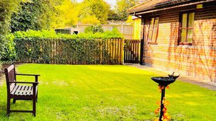 Primrose House Nursing Home in Crewe, back garden