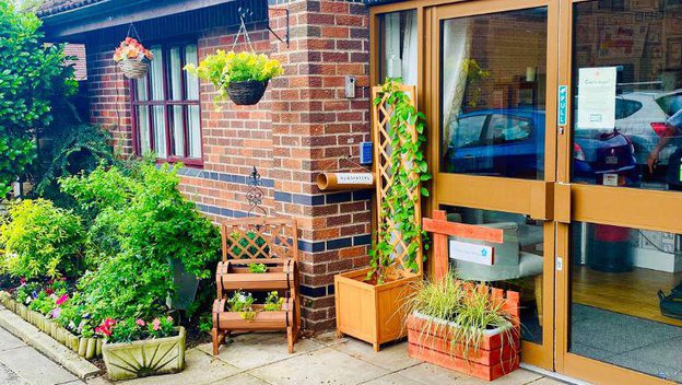 Primrose House Nursing Home in Crewe, front entrance