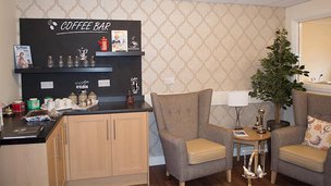 Priory Gardens in Ponterfract, coffee bar