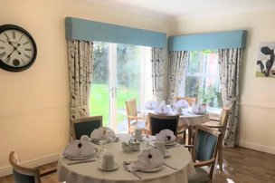 Priory Gardens in Ponterfract, dining room