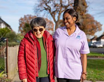 Radfield Home Care Wycombe, Beaconsfield & South Bucks carer with client