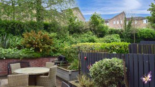 Roby Lodge in Liverpool, garden and patio