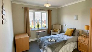 Rose Court Nursing and Residential Home in Manchester, bedroom