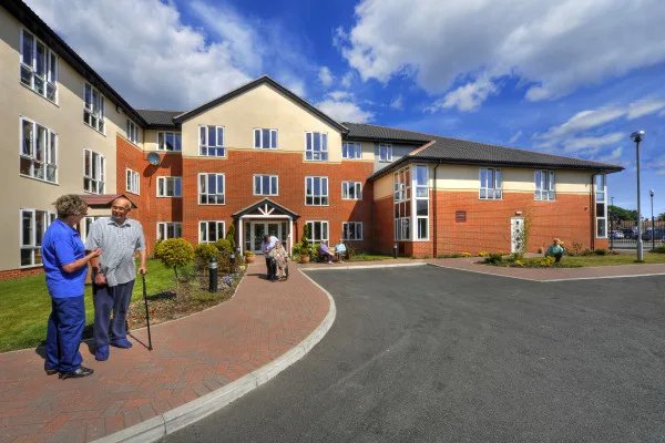 Roseberry Court in Redcar, front entrance