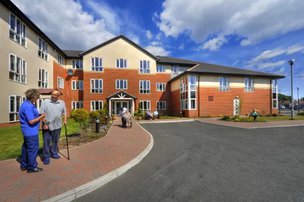 Roseberry Court in Redcar, front entrance