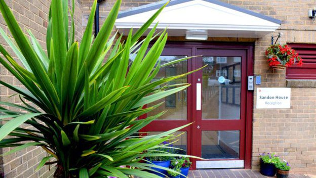 Sandon House in Ashton-under-Lyne, front entrance