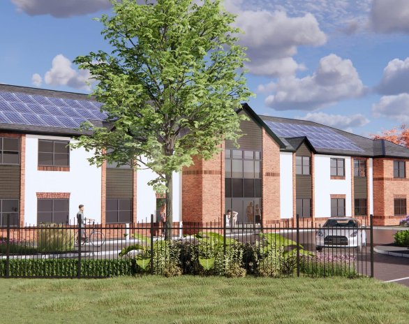 Baysfield Gardens, Wymondham, exterior 