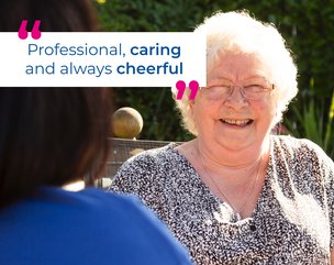 Caremark North Norfolk and Great Yarmouth, elderly lady smiling 