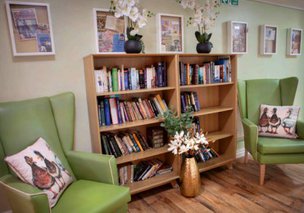 Meadowview Care Home, Cheshire, reading area 