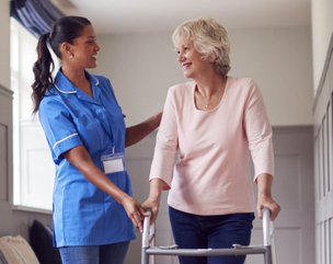 Twinlight Healthcare, Manchester, carer helping eldery lady 