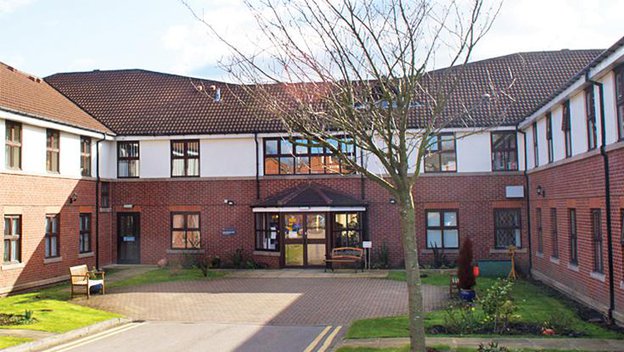 Snapethorpe Hall in Wakefield, front entrance