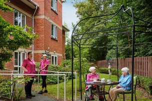 Solent Grange Nursing Home rear exterior with garden