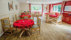 Springfield Bank Care Home in Bonnyrigg, dining room