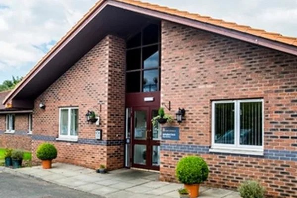 Springfield Bank Care Home in Bonnyrigg, front entrance