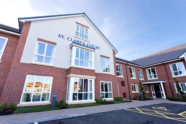 St Clare's Court in Newton Aycliffe, front entrance