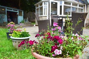 St Martin's Court in Swansea, garden